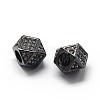Rack Plating Brass Cubic Zirconia Beads ZIRC-S029-02B-2