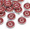 Platinum Plated Alloy Enamel Charms X-ENAM-S118-03G-P-4