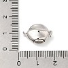 Rhodium Plated 925 Sterling Silver Bayonet Clasps STER-G038-19P-3