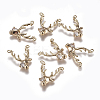Brass Micro Pave Clear Cubic Zirconia Pendants LS-ZIRC-I030-13G-1