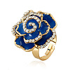 Adjustable Alloy Rhinestone Finger Rings for Women TP7794-2-1