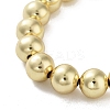 Adjustable Brass Round Beaded Slider Bracelets BJEW-D039-31C-G-2