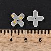 Metal Enlaced Acrylic Bead Caps OACR-G044-01B-3