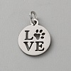 Dog Paw Print Shape Stainless Steel Pendants FIND-WH0817-067B-P-1