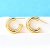 Brass Chunky C-shape Stud Earrings EJEW-G297-03C-G-4