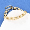 304 Stainless Steel Link Chain Bracelets for Women BJEW-H207-01E-G-1