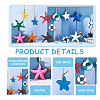 13Pcs 13 Colors Hanging Resin Pendant Decorations HJEW-PH0001-38-6