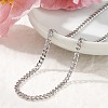 3.5MM 304 Stainless Steel Curb Chain Necklaces NJEW-T016-10P-3