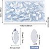 300Pcs Imitation Taiwan Acrylic Rhinestone Cabochons GACR-FG0001-12A-2