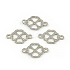 Tarnish Resistant Clover 201 Stainless Steel Links connectors STAS-R063-78-1