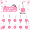 10Pcs 10 Style Number 0~9 Acrylic Charms Locking Stitch Markers HJEW-AB00651-2