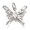 Rack Plating Brass Micro Pave Cubic Zirconia Pendants KK-I720-38P-1