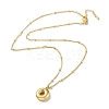 Initial Letter Brass Pendant Necklace LS-NJEW-A015-21G-O-2