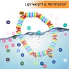 10 Strands 5 Colors Flat Round Handmade Polymer Clay Beads CLAY-SZ0002-02B-6