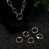 Brass Screw Carabiner Lock Charms LS-KK-T047-06G-7