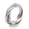 Tarnish Resistant Unisex 304 Stainless Steel Finger Rings RJEW-K233-06B-P-2
