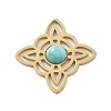 Synthetic Turquoise Pendants STAS-I327-14G-02-1