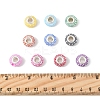 50Pcs 10 Colors Opaque Resin European Beads RESI-FS0002-19-5