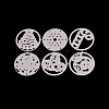 Flat Round Frame Carbon Steel Cutting Dies Stencils X-DIY-F036-36-2