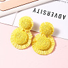 Bohemian Style Raffia Dangle Stud Earrings FS-WGA49F5-04-1