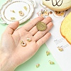 10Pcs 5 Styles Rack Plating Brass Enamel Charms KK-CJ0002-97-4