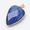Faceted Natural Lapis Lazuli Pendants X-G-F340-02A-2
