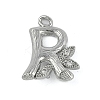 Brass Crystal Rhinestone Letter Links Connector Charms KK-S395-06P-R-1