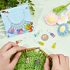 18Pcs 9 Colors Resin Bear Pendant Stitch Marker HJEW-NB00012-3