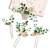 Alloy Hair Forks & Hair Combs Set PW-WG8F762-01-1