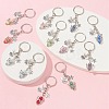 Imitation Pearl Acrylic & Alloy Angel Keychain KEYC-JKC00520-4