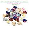 30Pcs 6 Colors Flat Back K9 Glass Rhinestone Cabochons MRMJ-YW0002-004-3