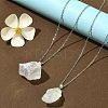 Natural Quartz Nugget Pendant Necklace with 304 Stainless Steel Chains NJEW-JN04385-01-6