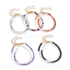 Natural Gemstone & Freshwater Pearl Beaded Bracelet Sets BJEW-JB05145-1