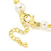 Rack Plating Grooved Round Brass Beaded Bracelets BJEW-P322-20G-3