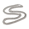 Iron Cuban Link Chain Necklaces for Women Men NJEW-A028-01B-P-1