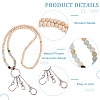 Wood & Flower Amazonite Beads Dress Zipper Helper HJEW-GO00092-5