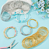 200Pcs 2 Colors Steel Memory Wire FIND-SP0002-08-4