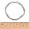 Brass Micro Pave Clear Cubic Zirconia Link Chains Bracelets LS-BJEW-B145-05-3