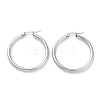Non-Tarnish Ring 304 Stainless Steel Hoop Earrings for Women Men EJEW-B049-01D-P-1