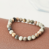 2 Strands Round Natural Polychrome Jasper/Picasso Stone/Picasso Jasper Beads Strands G-OC0002-72-6