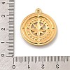 304 Stainless Steel with Crystal Rhinestone Enamel Pendants STAS-G358-21G-3