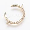 Brass Micro Pave Cubic Zirconia Links ZIRC-G109-56G-NR-1