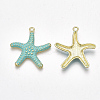 Spray Painted Alloy Pendants X-PALLOY-T065-24B-2