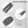2Pcs Braided PU Leather Handles PURS-CL0001-18B-6