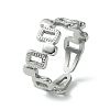 Non-Tarnish 304 Stainless Steel Open Cuff Ring RJEW-L110-036P-1