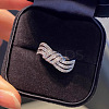 Rhodium Plated 925 Sterling Silver Finger Rings for Women FS-WGE36AE-02-1