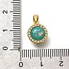 Brass Micro Pave Cubic Zirconia Pendants KK-K398-27G-02-3
