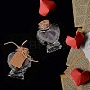 DIY Heart Shape Transparent Glass Bottles Kits AJEW-BC0006-04-7