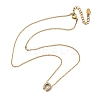 304 Stainless Steel Crystal Rhinestone Pendant Cable Chain Necklaces for Women LS-NJEW-C062-01B-G-4