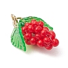 Glass Seed Beaded Grape Pendants PALLOY-MZ00467-05-3